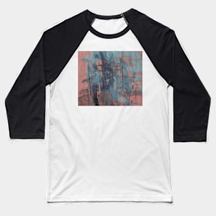 Pink-blue abstract Baseball T-Shirt